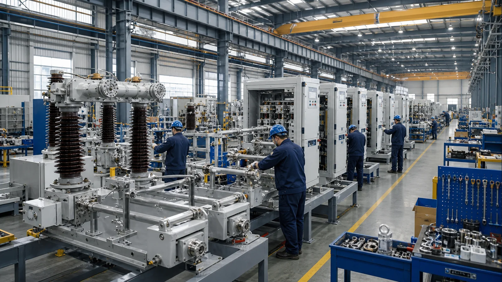 Illustration of XIYA POWER manufacturing workflow