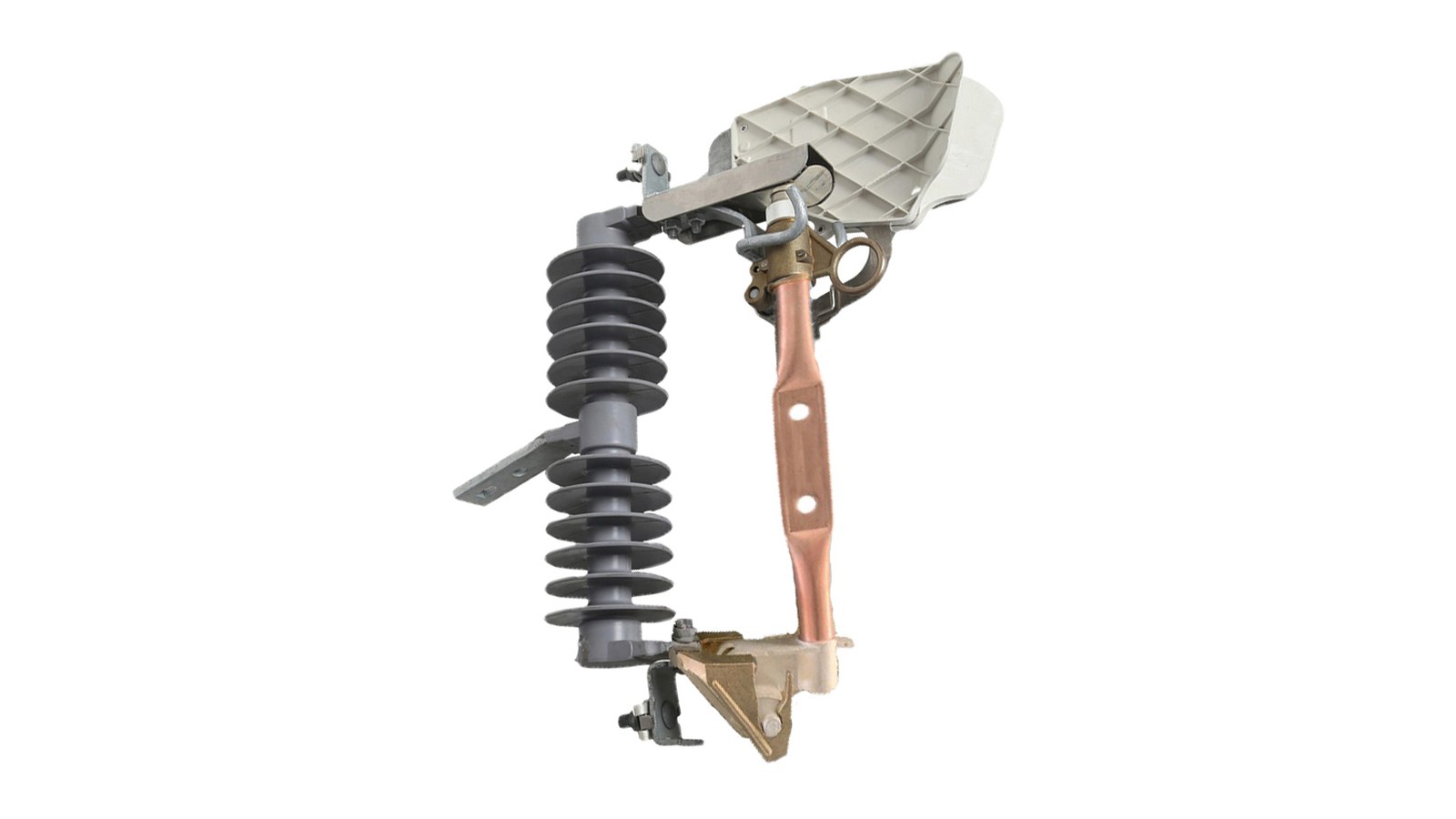 300A expulsion fuse cutout product on clean white background