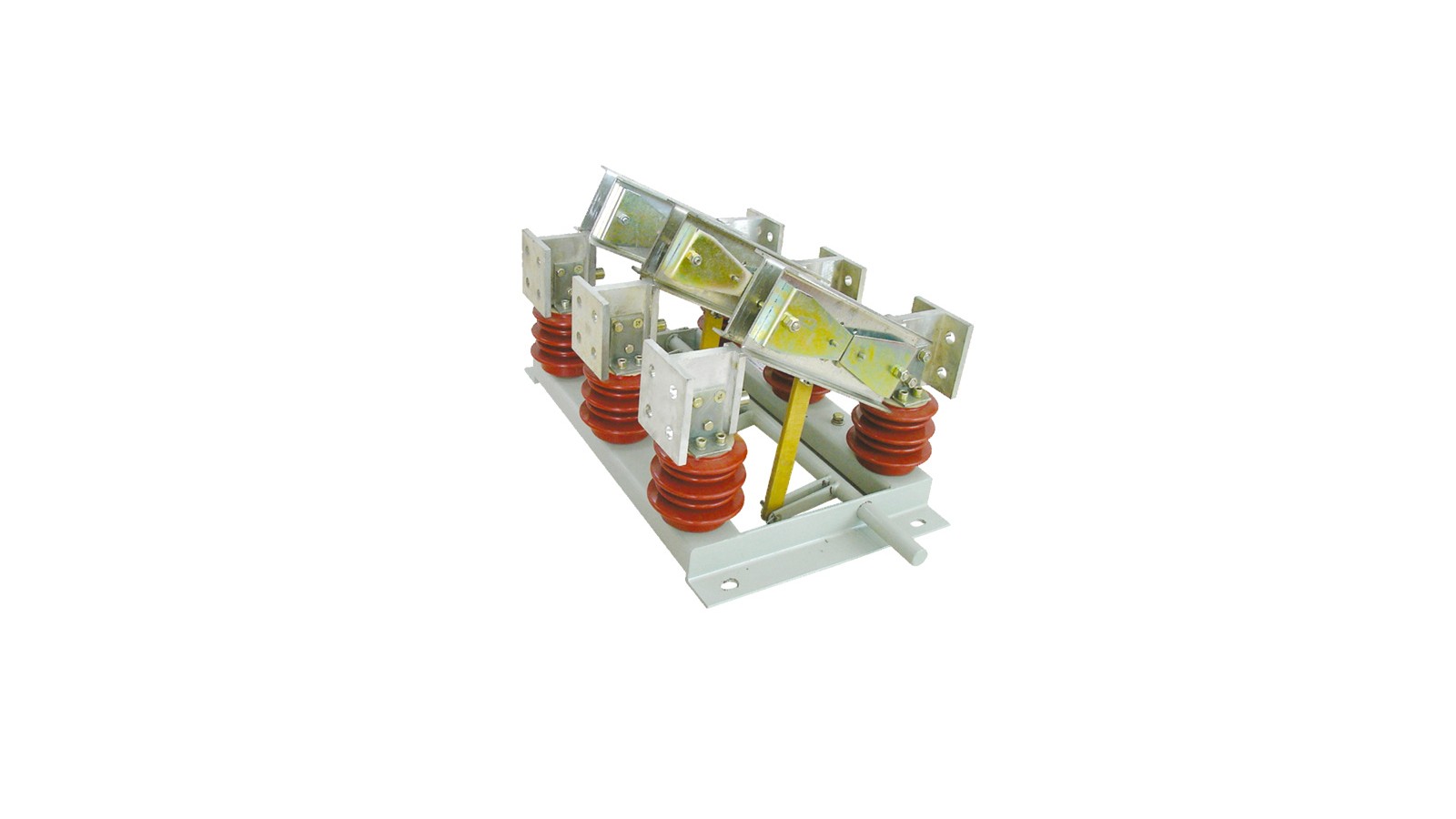 GN22 three-column earthing switch product on clean white background