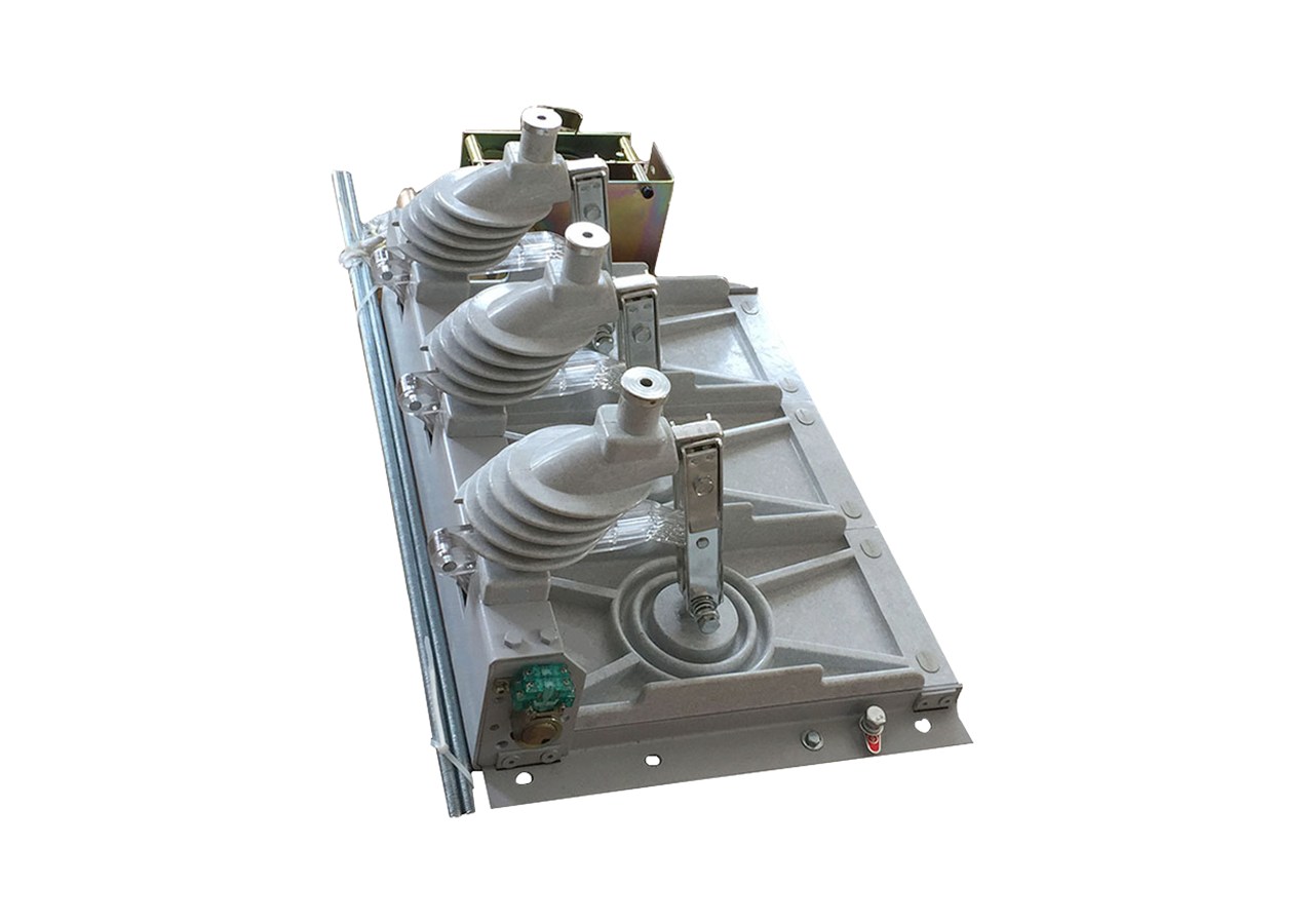 Indoor high voltage three position isolator product on white background