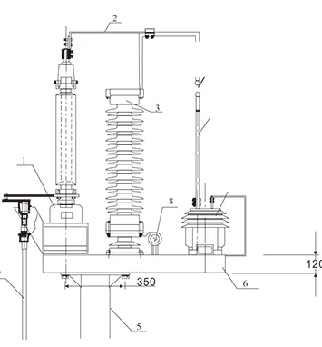Neutral disconnector compact layout drawing without sample-page annotations