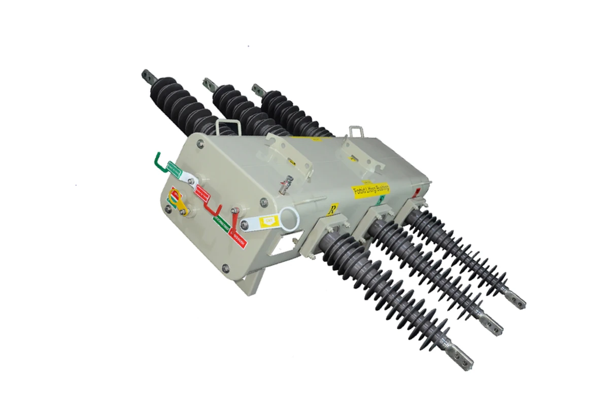 Pole-mounted SF6 load break switch body with optional controller package context