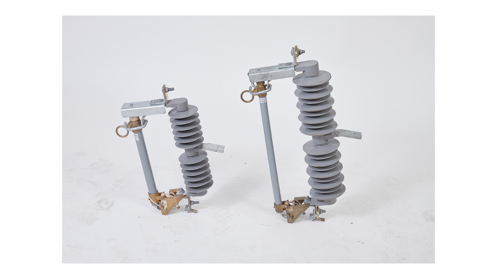 Polymer drop out fuse cutout product pair on clean white background