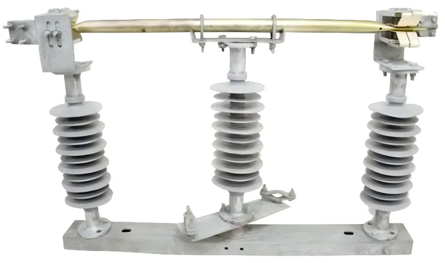Rotary double break isolator switch product on white background
