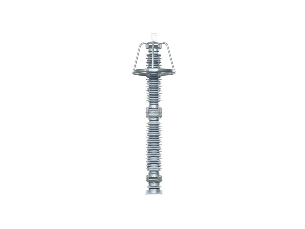 Station type surge arrester on clean white background