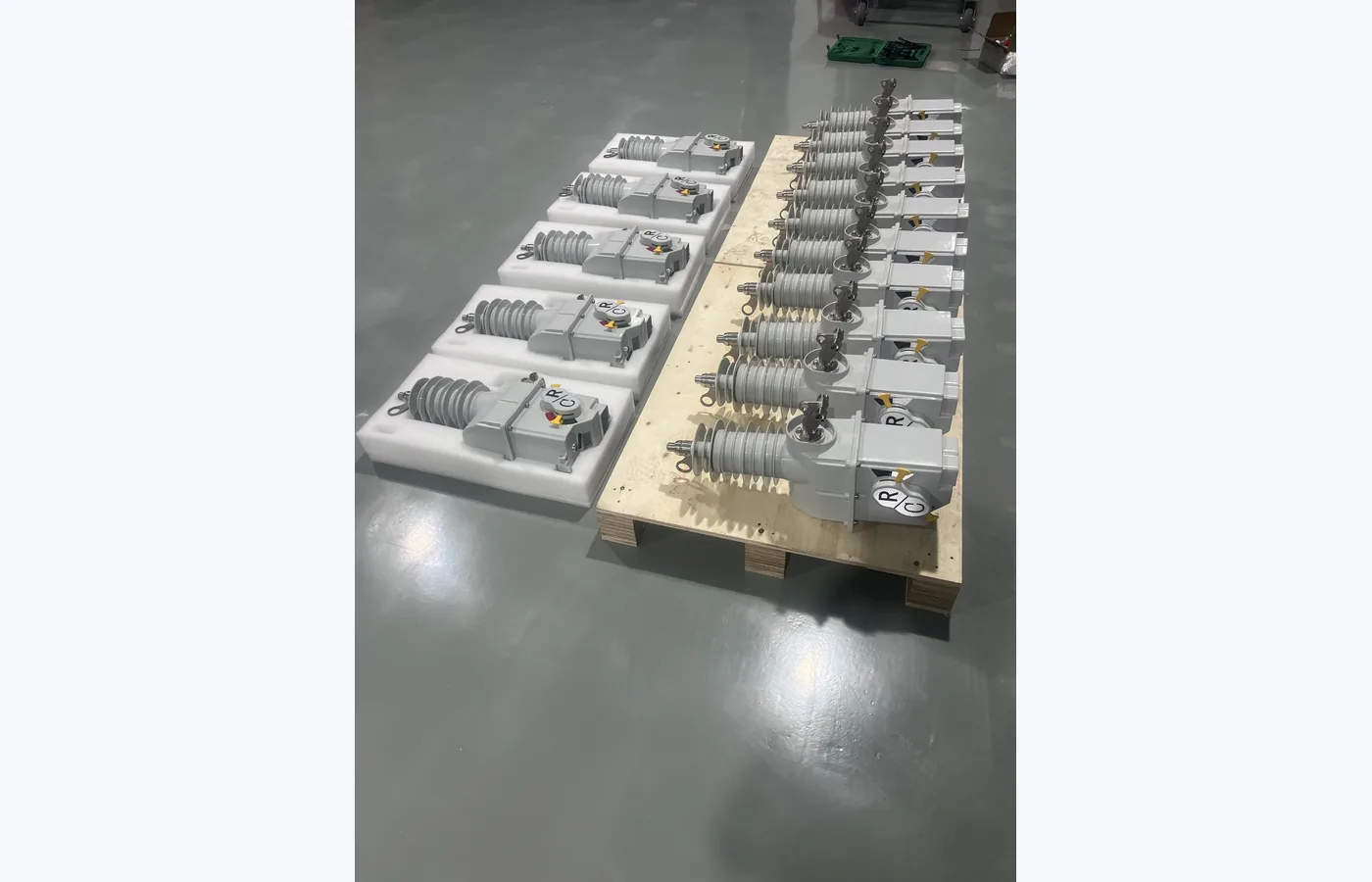 Single-phase recloser batch prepared on factory floor