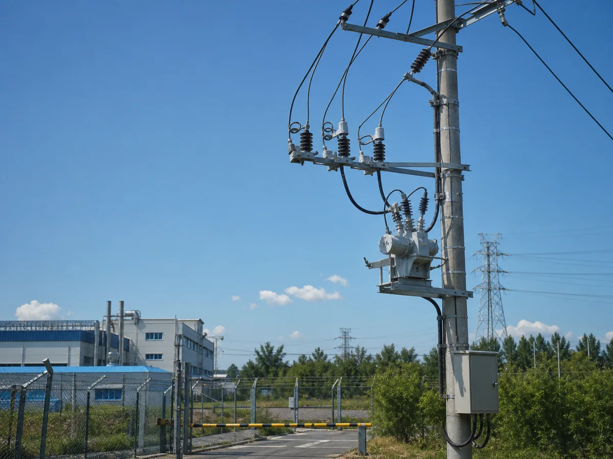 Customer boundary protection application scene near industrial distribution entrance
