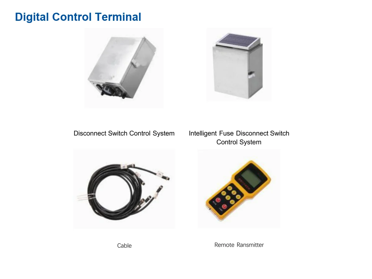 Digital control terminal manual image showing intelligent fuse control system cable and remote transmitter