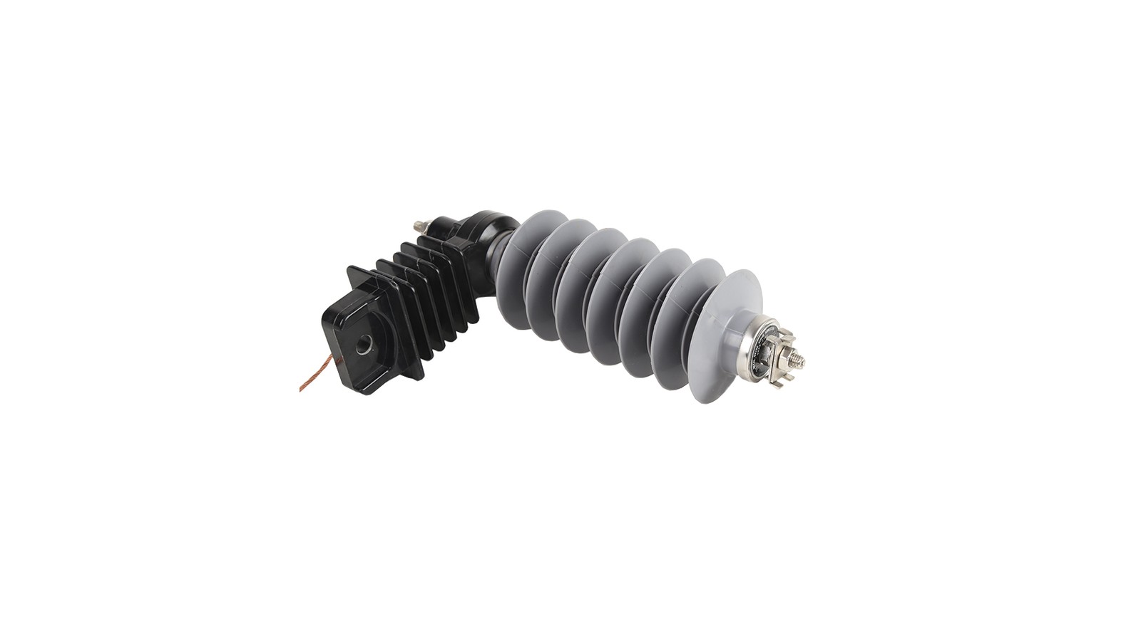 Distribution line surge arrester product on clean white background