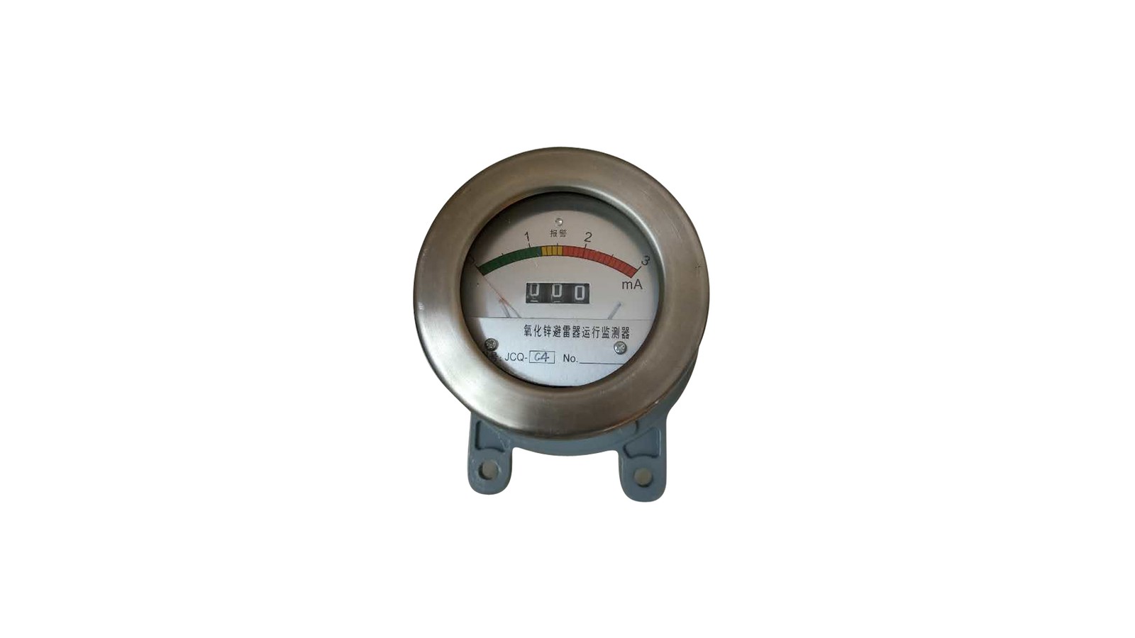 JCQ surge arrester monitor product on clean white background