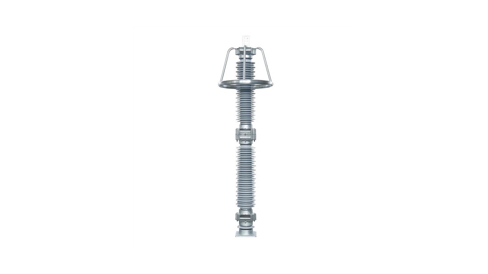 Station type surge arrester product on clean white background