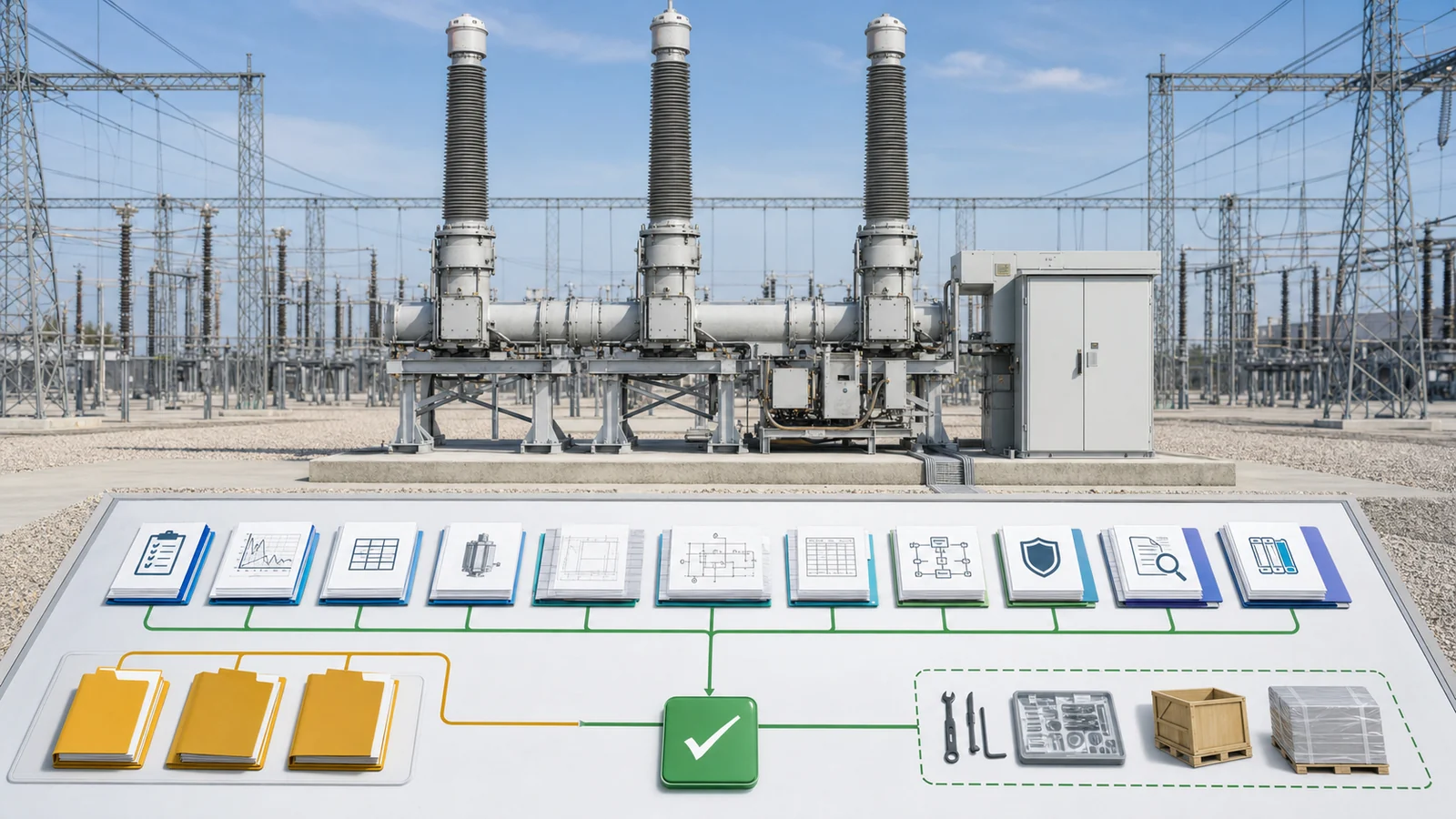 132 kV circuit breaker technical release package connecting specifications, studies, model data, drawings, evidence, deviations, and documents
