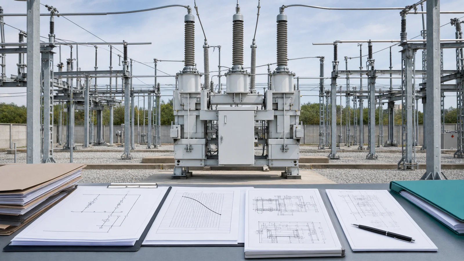132 kV circuit breaker specification review covering interrupting duty, operating mechanism, protection interfaces, drawings, and evidence