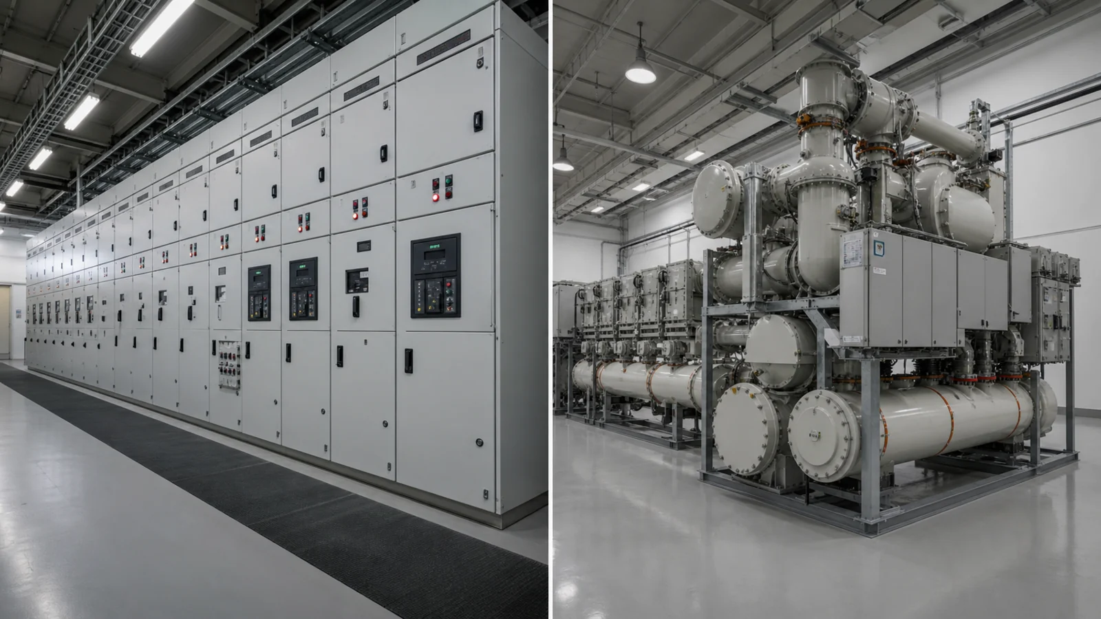Air-insulated and gas-insulated medium-voltage switchgear installation comparison