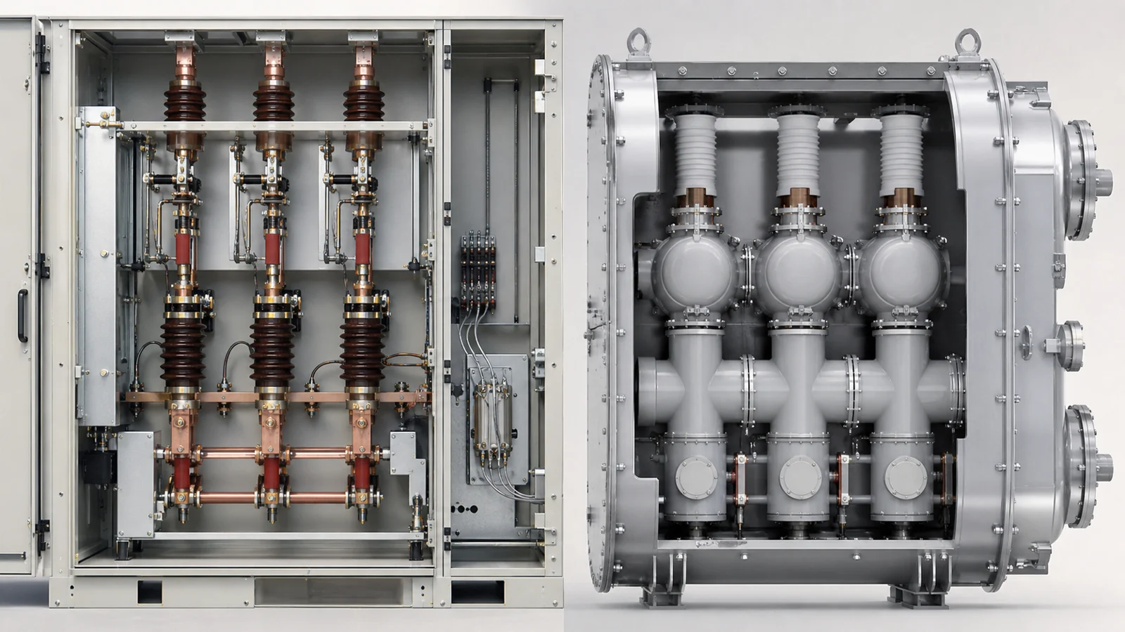 Air and gas insulated switchgear enclosure and insulation interface concept