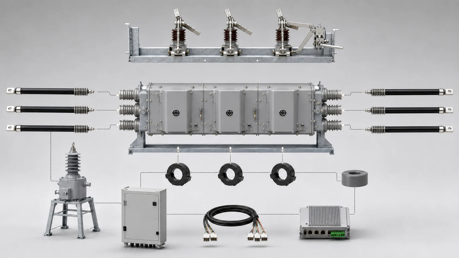 User boundary switch breaker sensing PT and controller package architecture