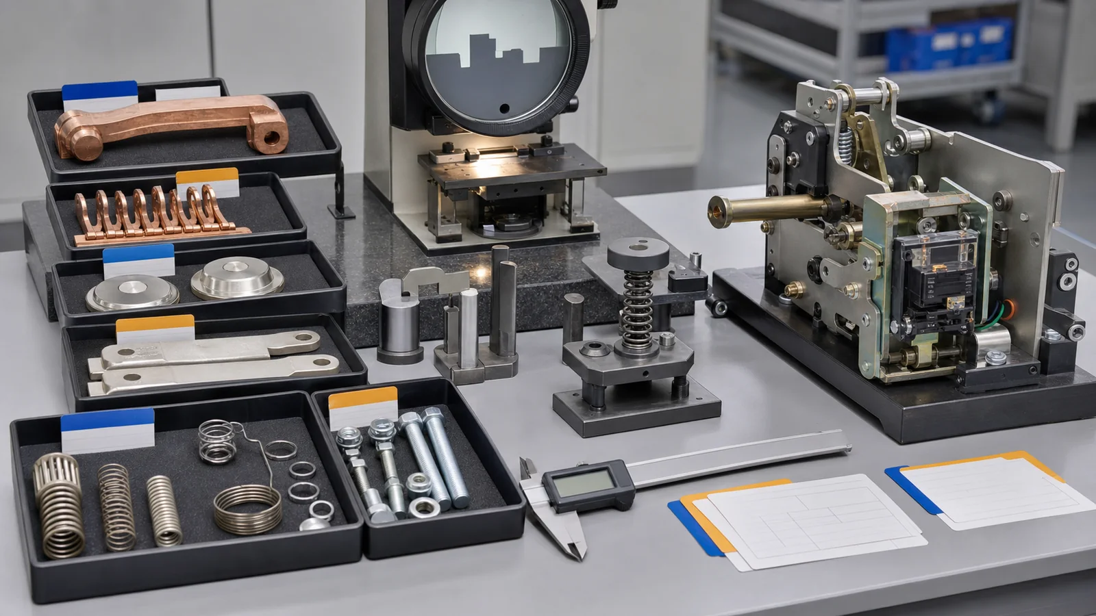 Acceptance inspection of switchgear contacts, current-path parts, and mechanism accessories