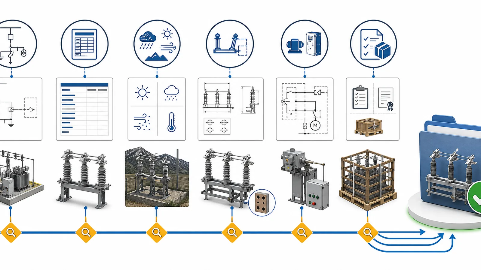 Outdoor disconnect switch RFQ release workflow from project data to quotation