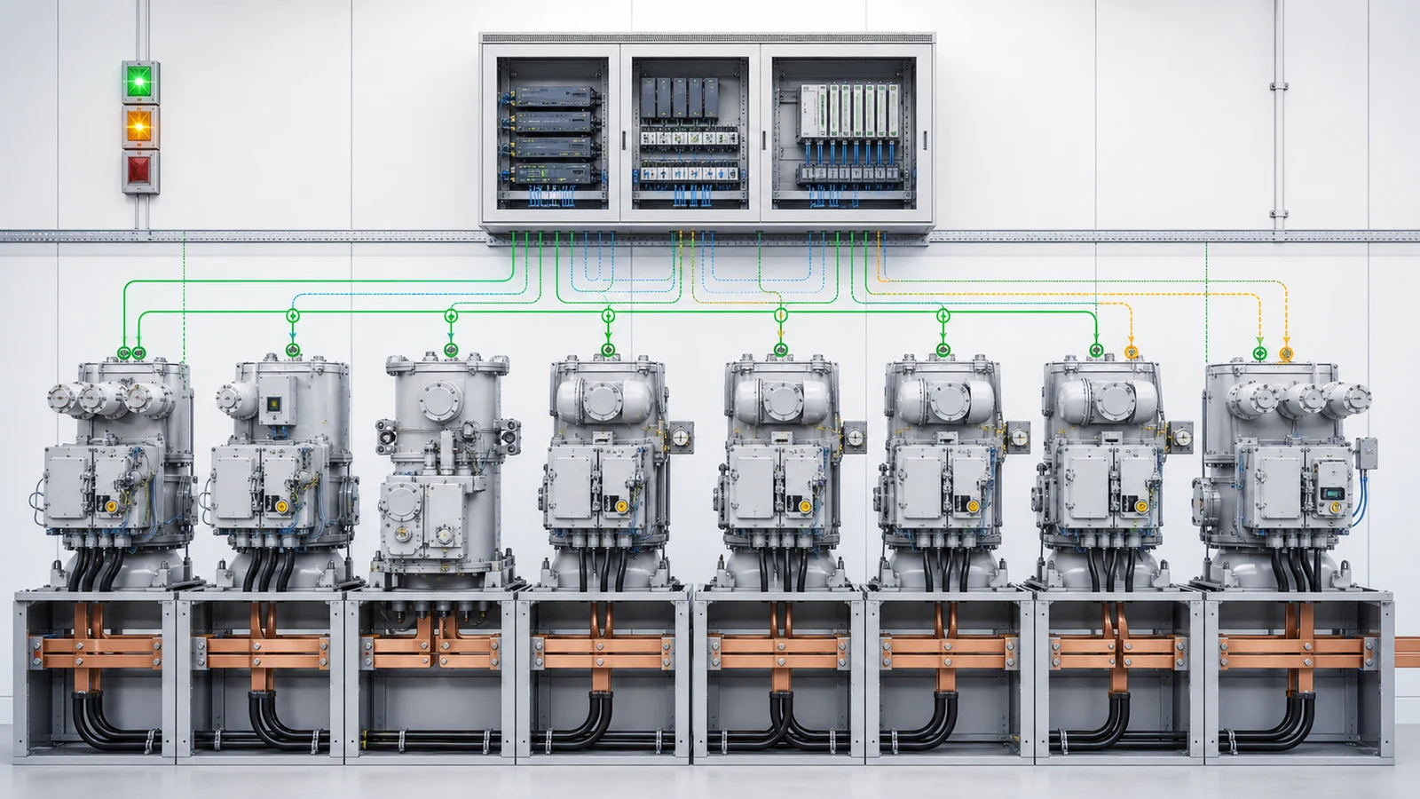 GIS functional-unit protection control and SCADA interface architecture
