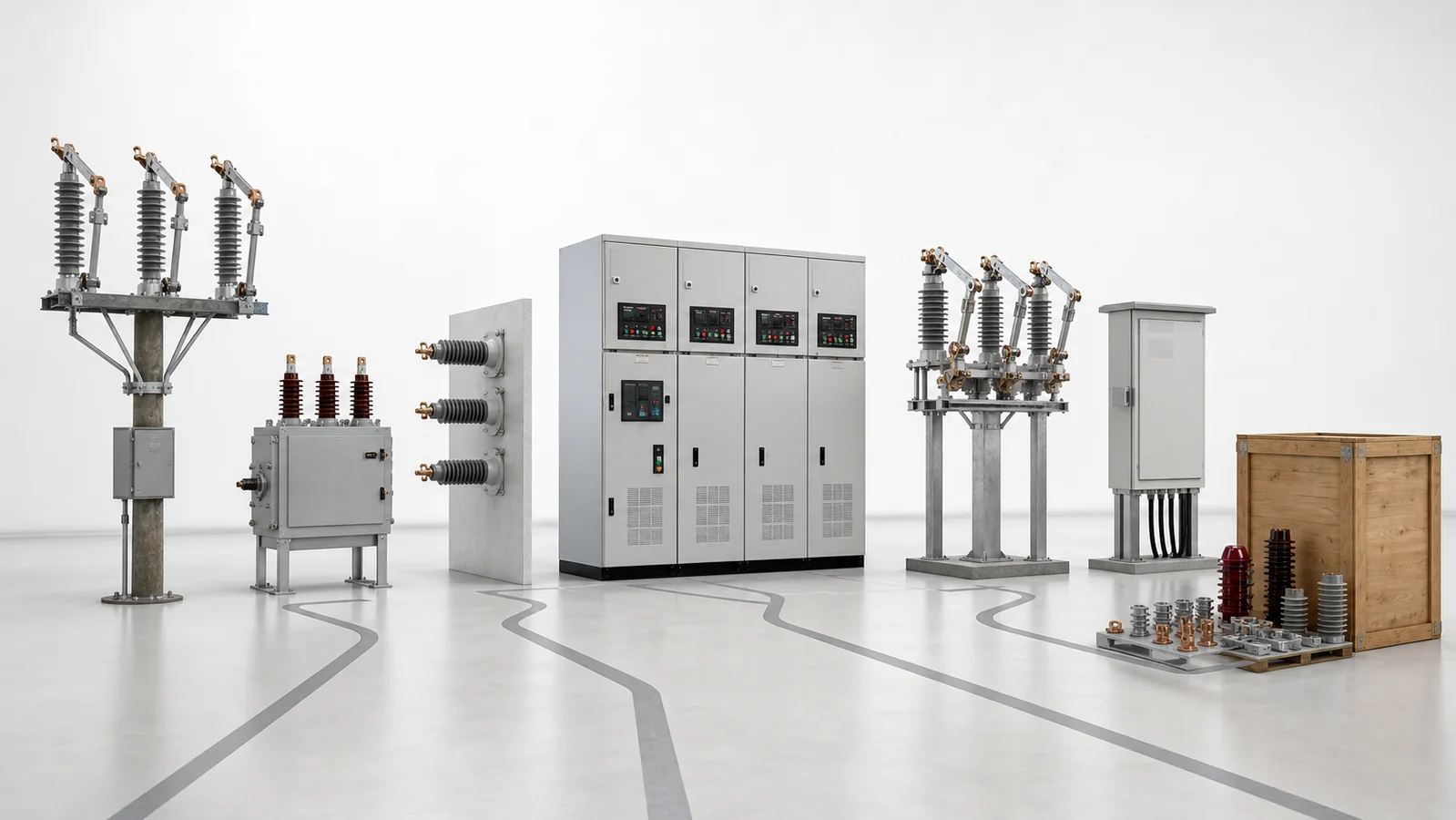 High-voltage equipment category routing by application and supply scope