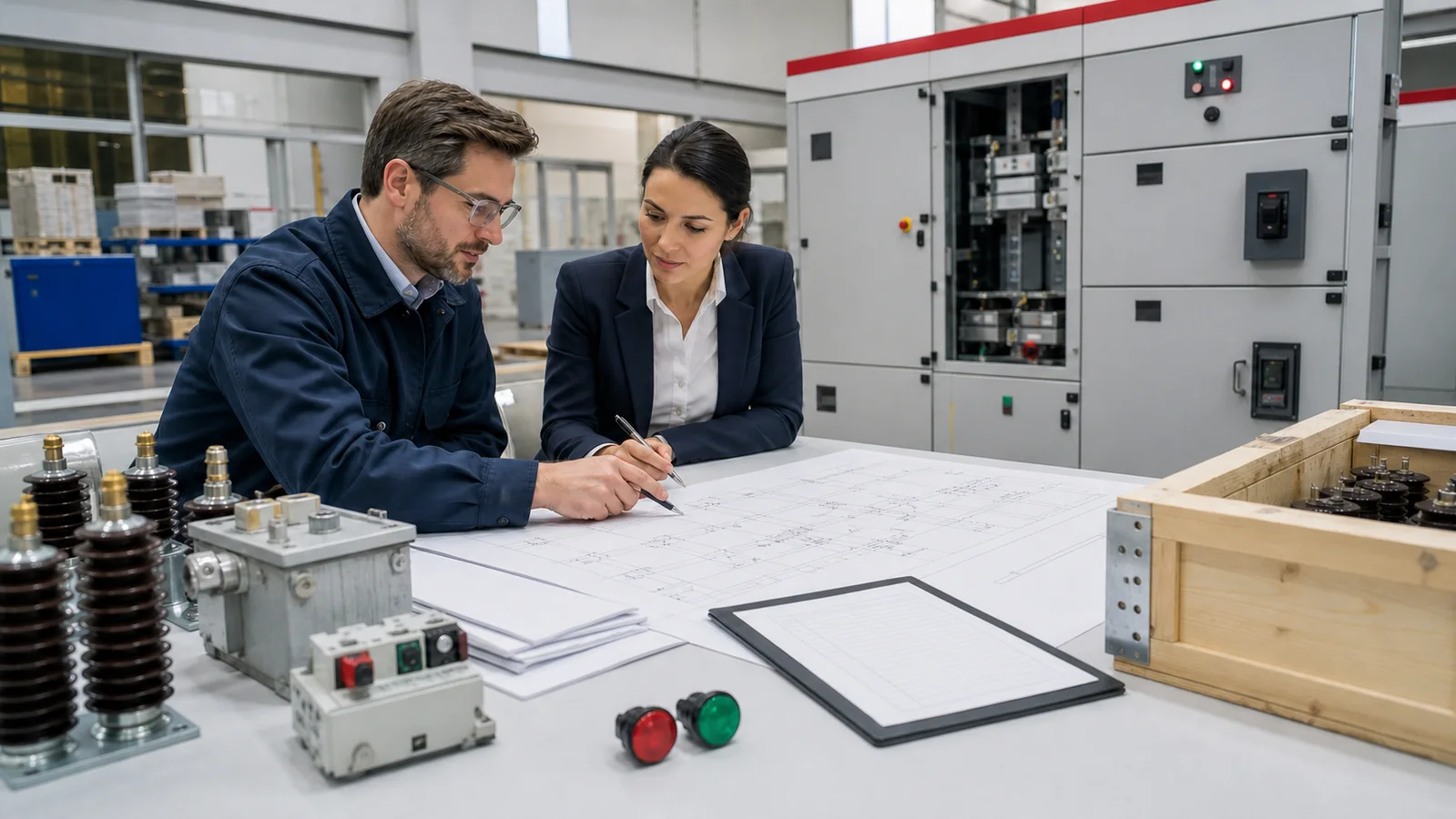 High-voltage equipment RFQ review with drawings data schedules and product categories