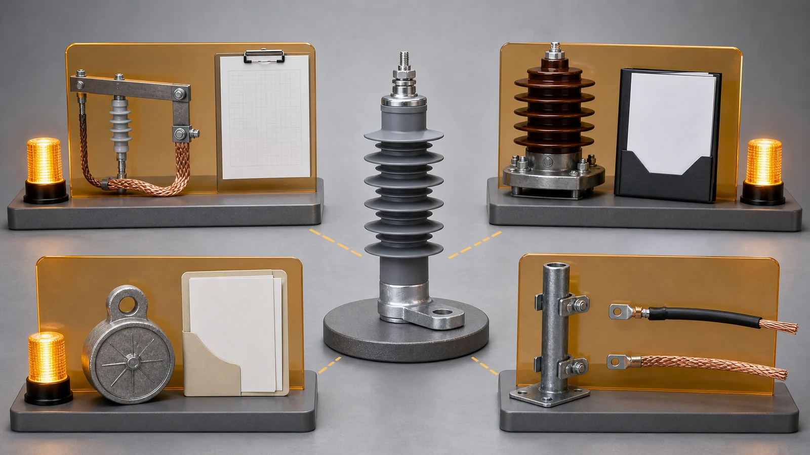 Illustrative surge arrester offer held at four technical decisions