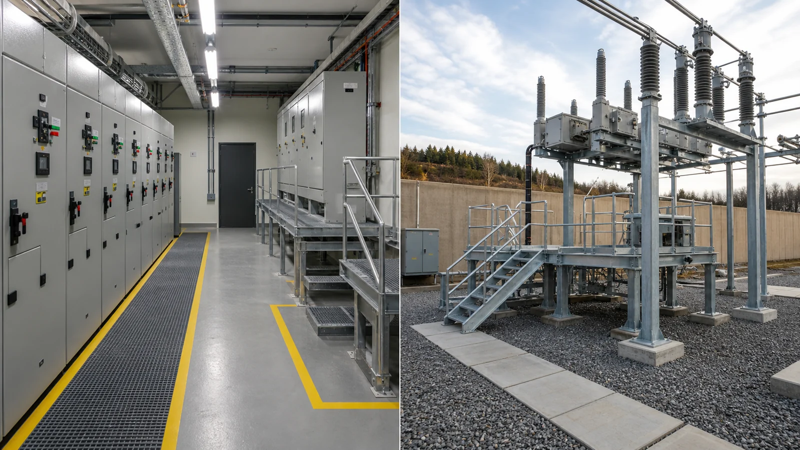 Indoor switchroom and outdoor substation yard installation contexts for disconnect switches