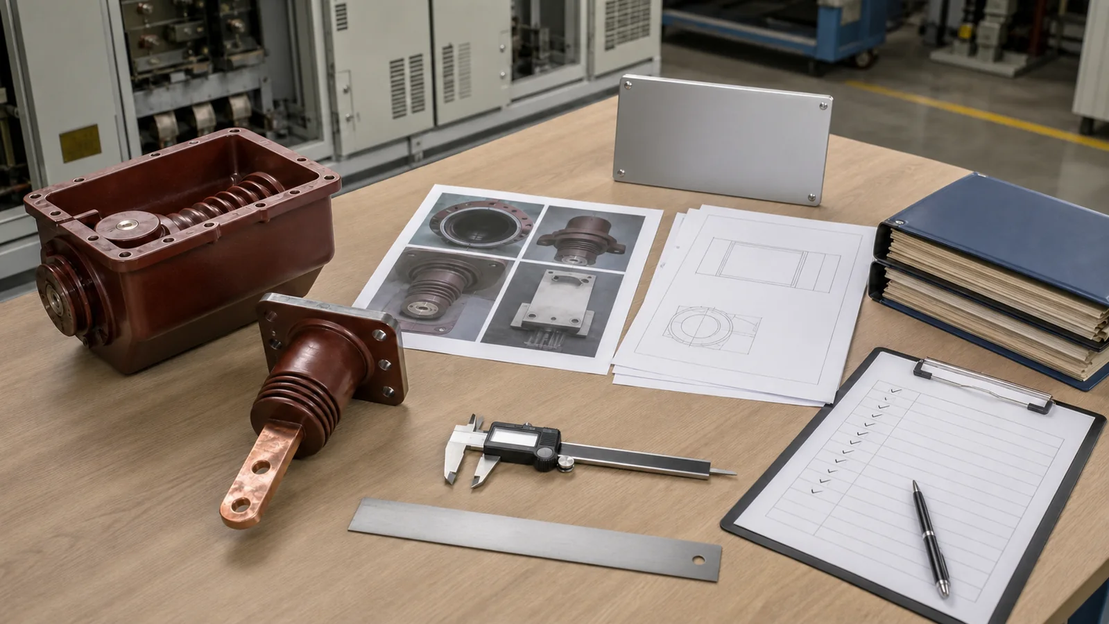 Contact box and wall bushing RFQ package with old part photos drawings and dimensions