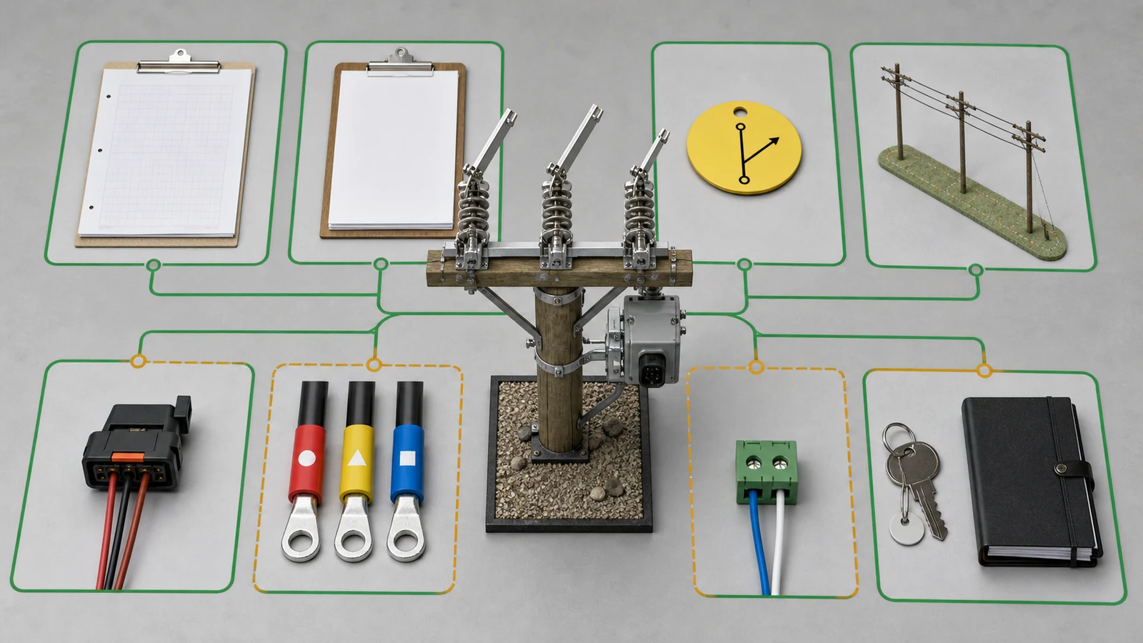 Intelligent disconnector commissioning input and hold matrix