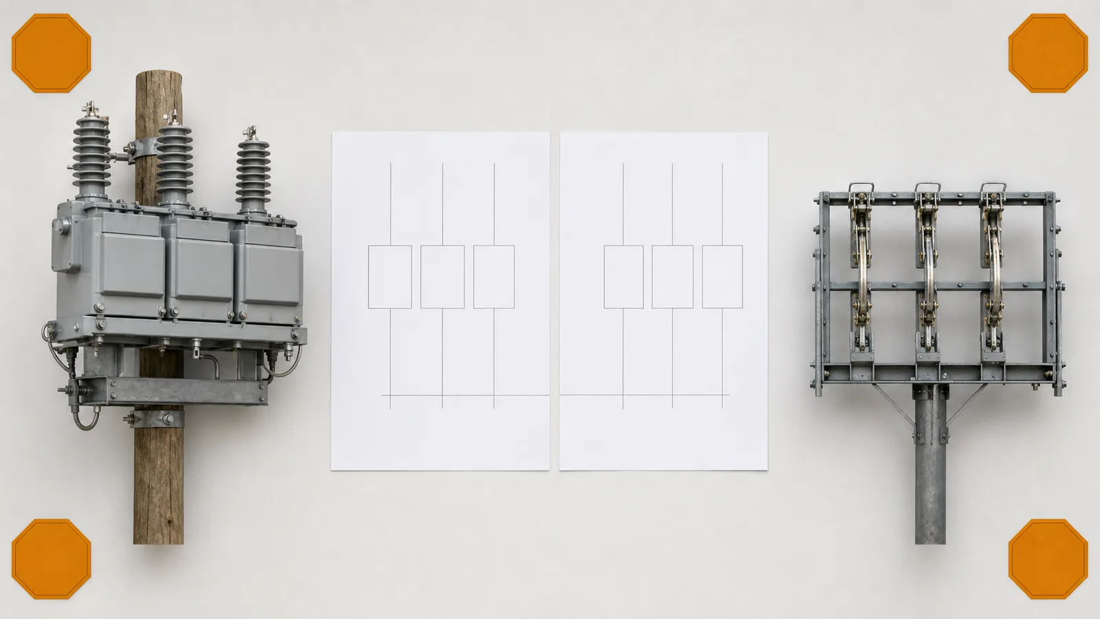 Illustrative invented 27 kV bypass recloser review with four open holds