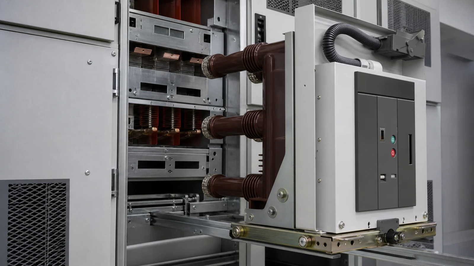KYN28 withdrawable breaker and busbar interface