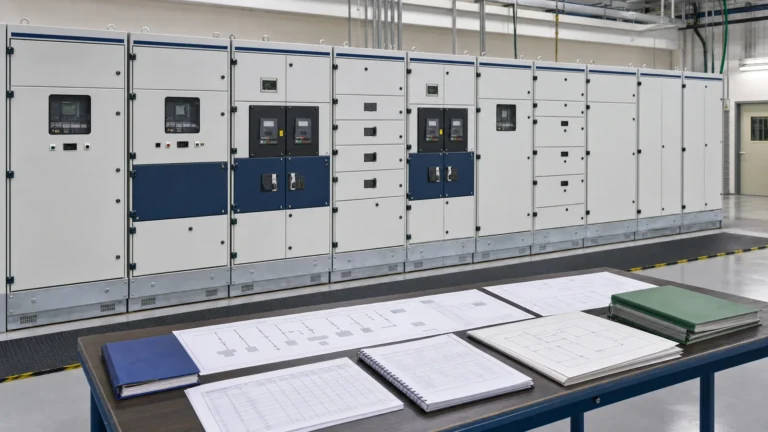Medium-voltage switchgear RFQ review with lineup, SLD, bay schedule, cable entry, and protection data