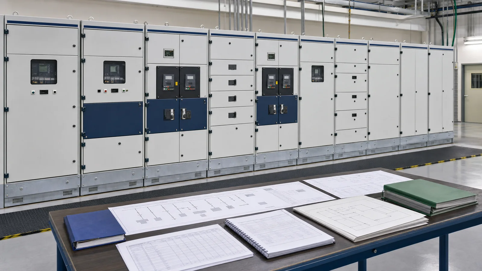Medium-voltage switchgear RFQ review with lineup, SLD, bay schedule, cable entry, and protection data
