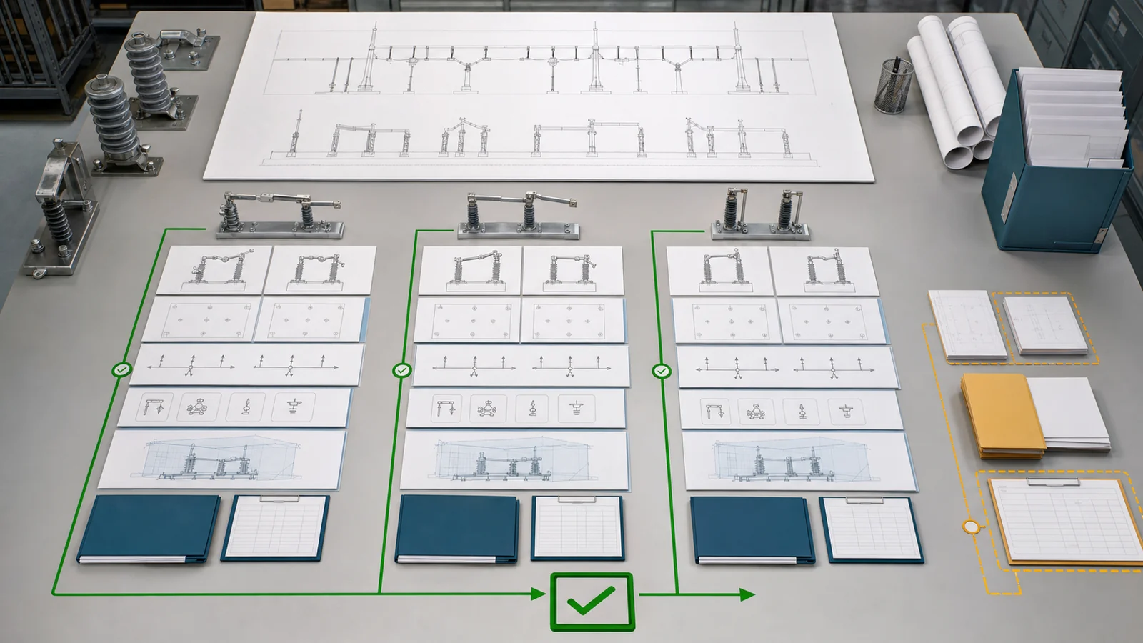 Normalized technical release package for three outdoor disconnector architecture offers