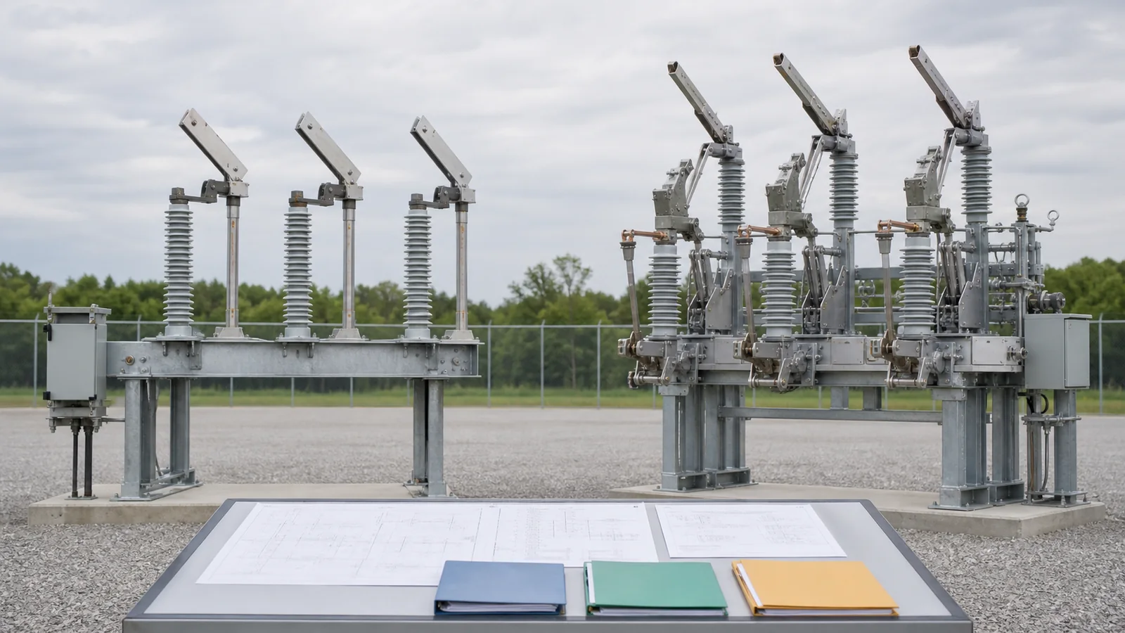 Outdoor air break and disconnect switch comparison focused on visible isolation and declared switching duty
