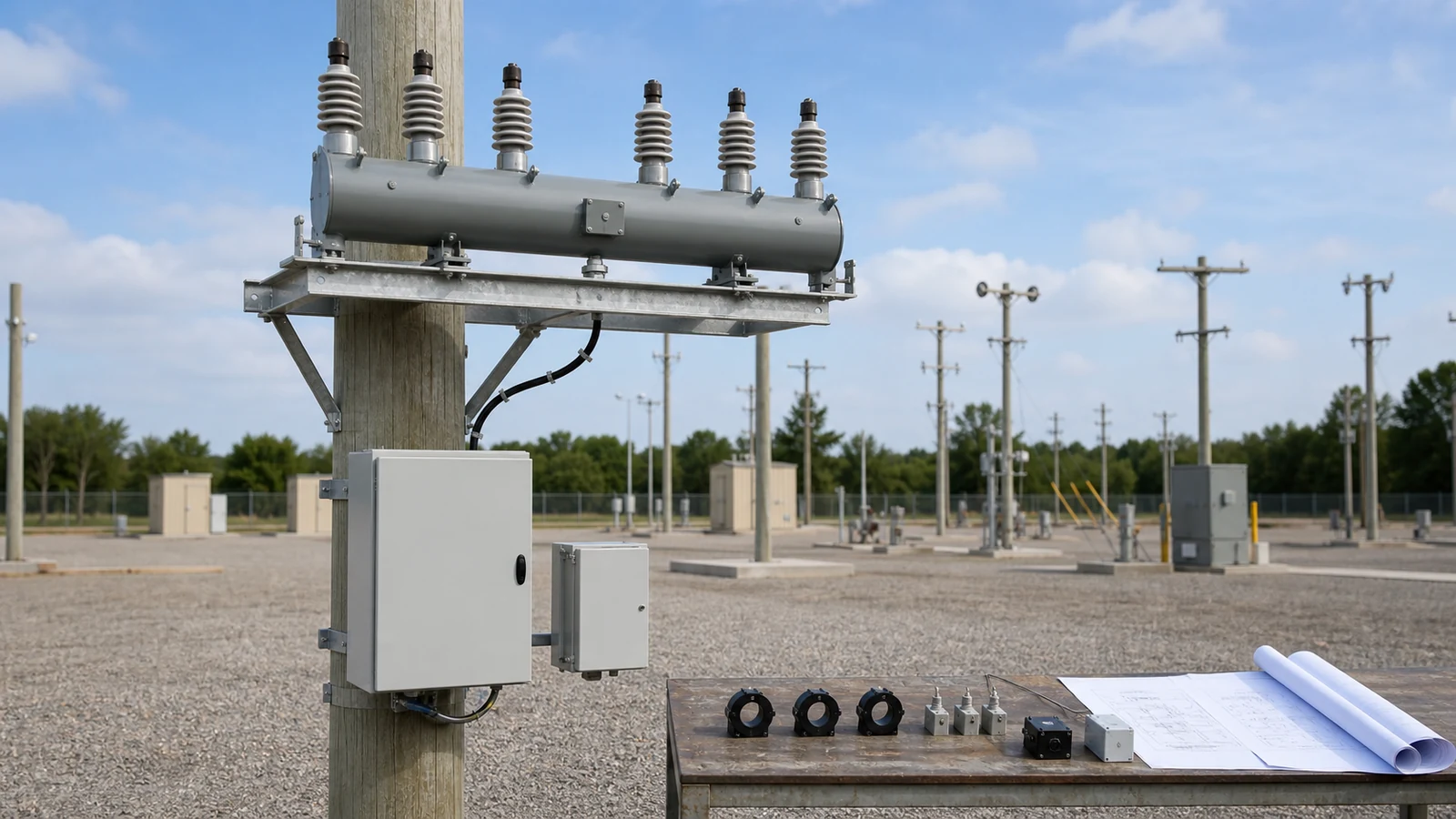 Pole-mounted load break switch automation package with controller