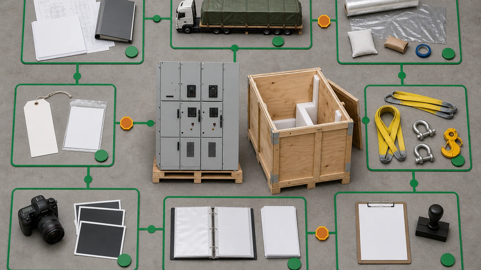 Illustrative export packing shipment release stage gate matrix