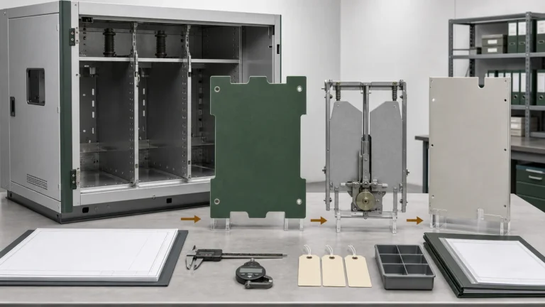 Illustrative switchgear baffle plate shutter and partition inspection