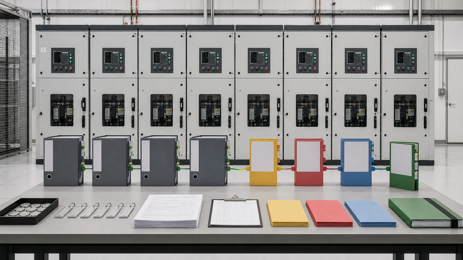 Illustrative switchgear FAT evidence pack review for a metal-clad lineup