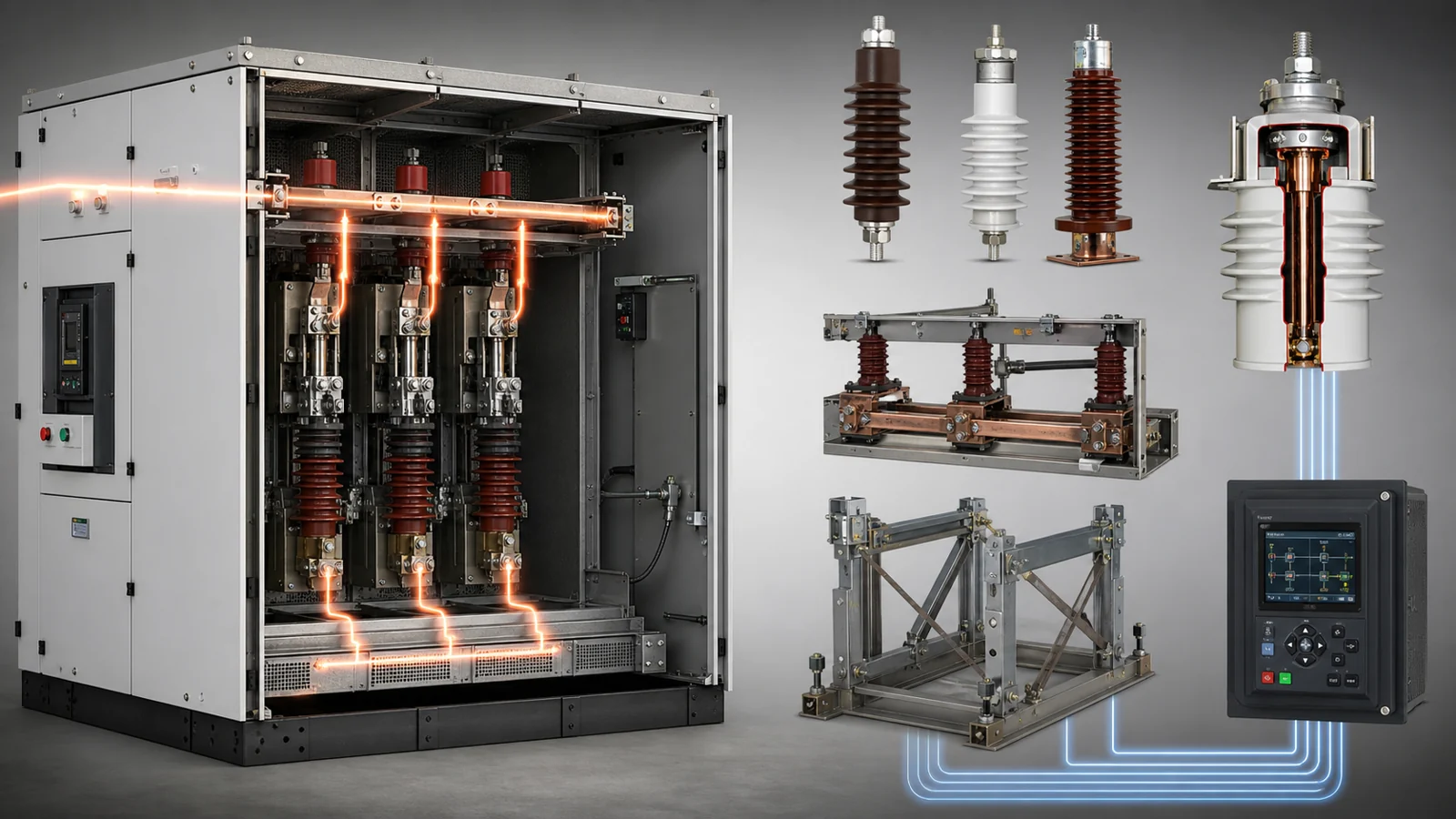 Medium-voltage switchgear voltage current short-circuit and protection concepts
