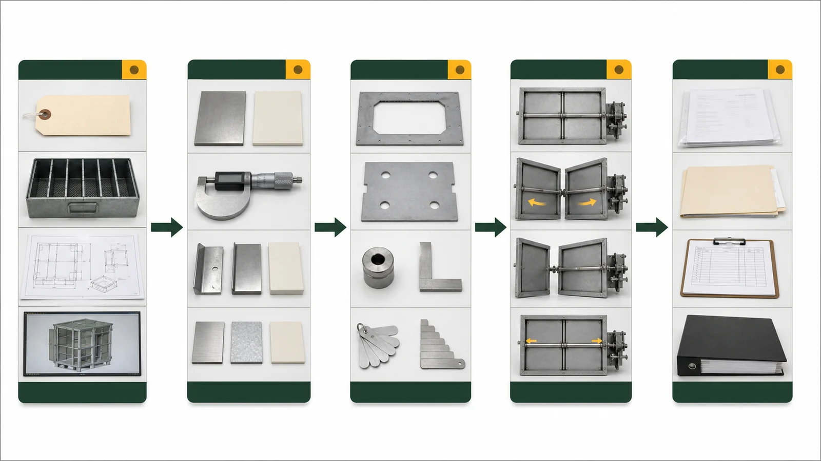 Illustrative five-gate switchgear segregation-part acceptance matrix