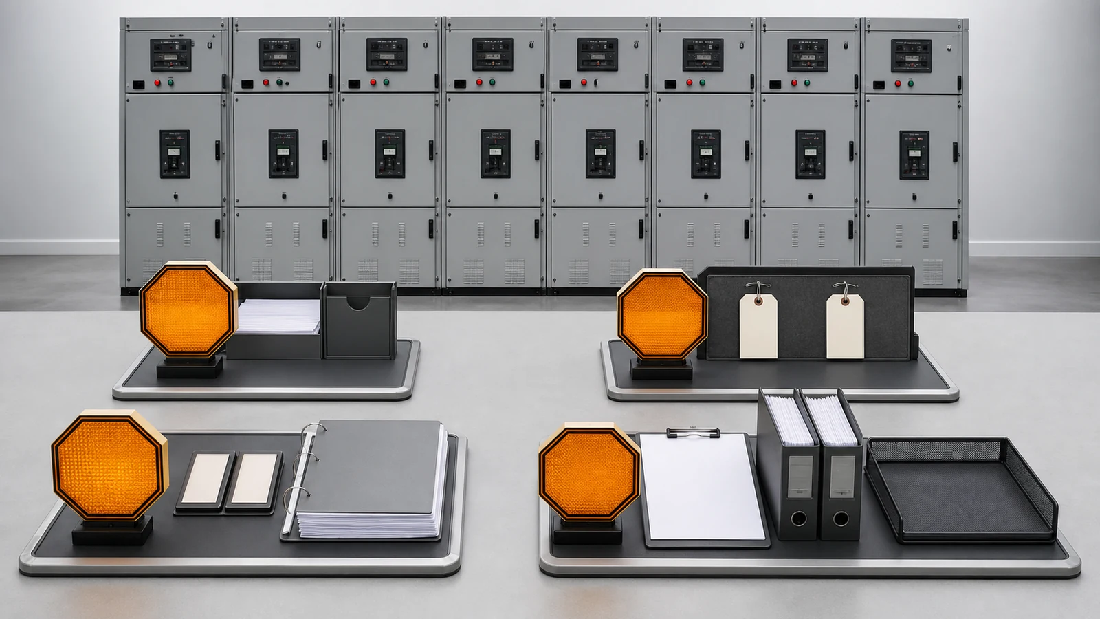 Illustrative synthetic switchgear FAT evidence review with four holds