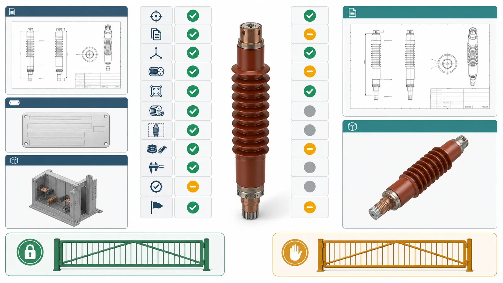 Controlled vacuum pole drawing review matrix with inputs evidence and hold conditions