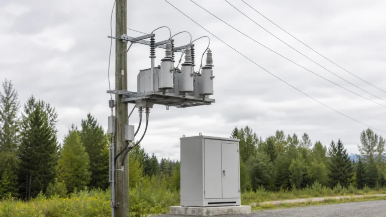 Outdoor automatic vacuum circuit recloser on an overhead distribution feeder