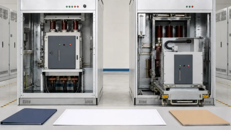XGN fixed-type and KYN28 withdrawable switchgear compared by cabinet and maintenance architecture