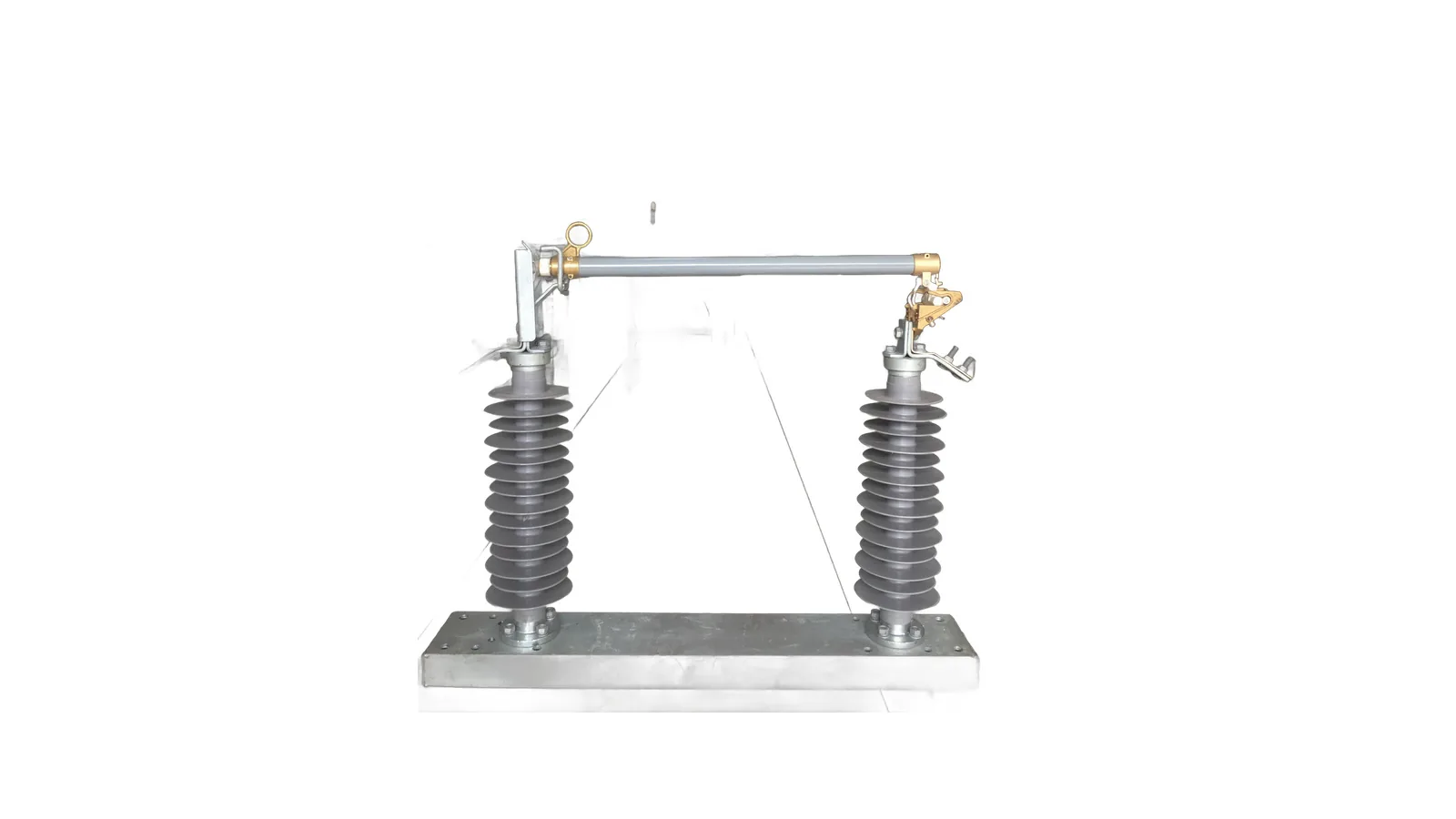 Double column cutout fuse assembly on clean white background