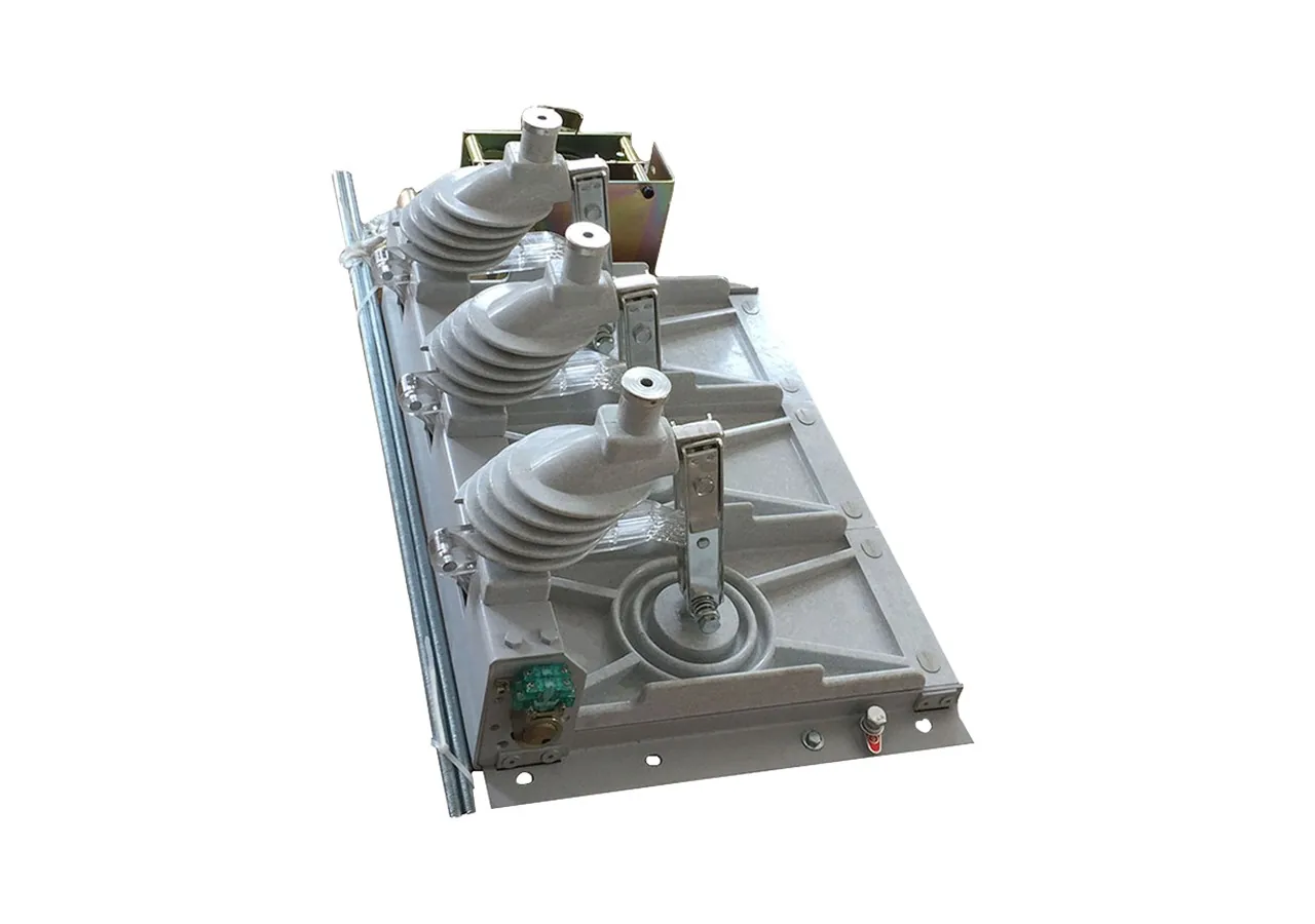 Indoor high voltage three position isolator product on white background