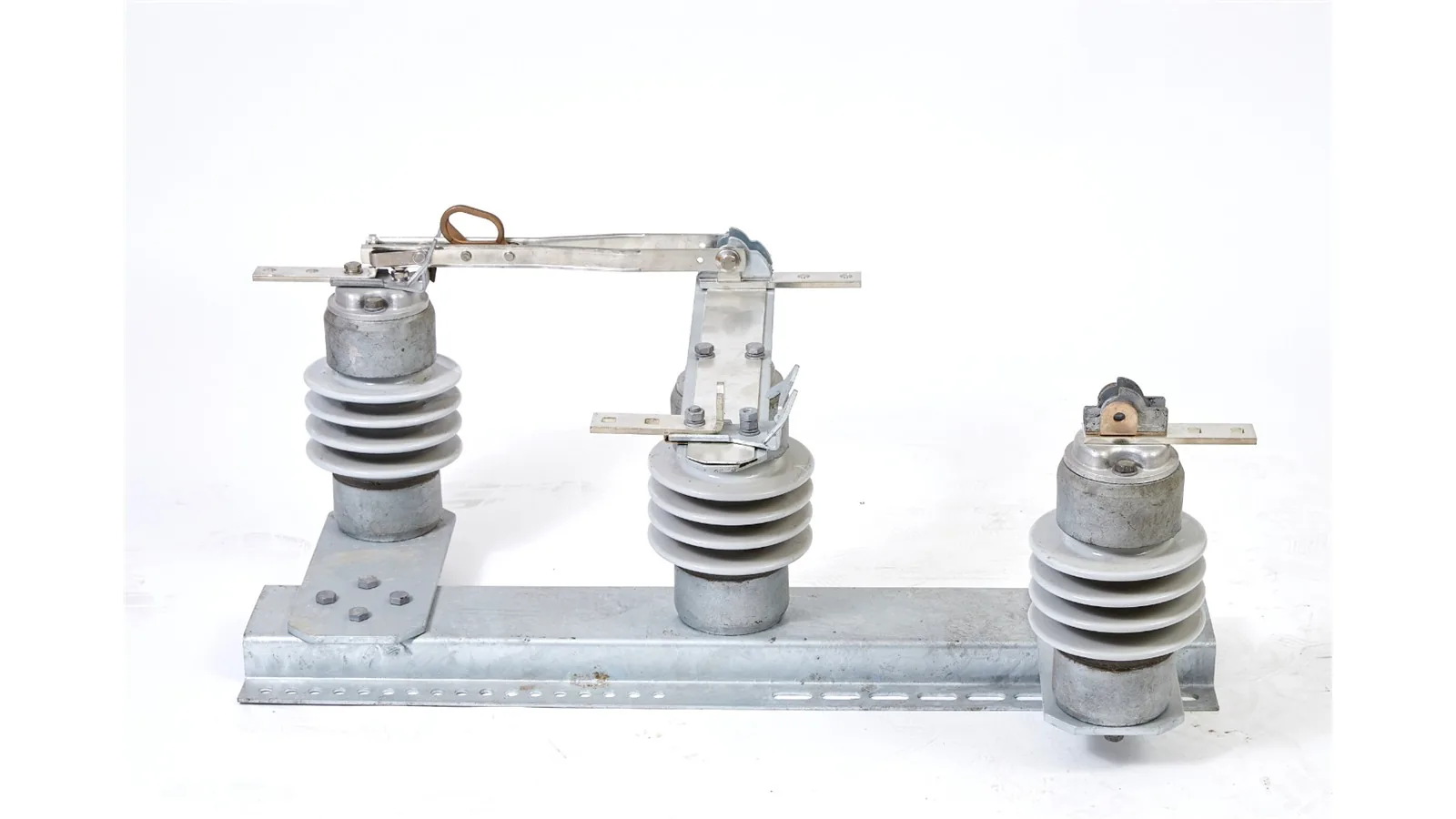 LW15 bypass disconnector product with three insulators and manual operating linkage