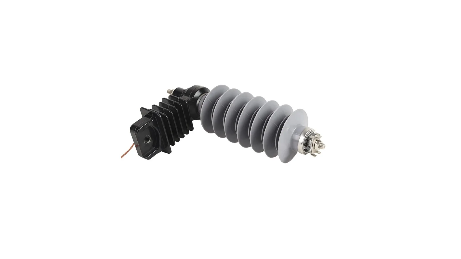 Distribution line surge arrester product on clean white background