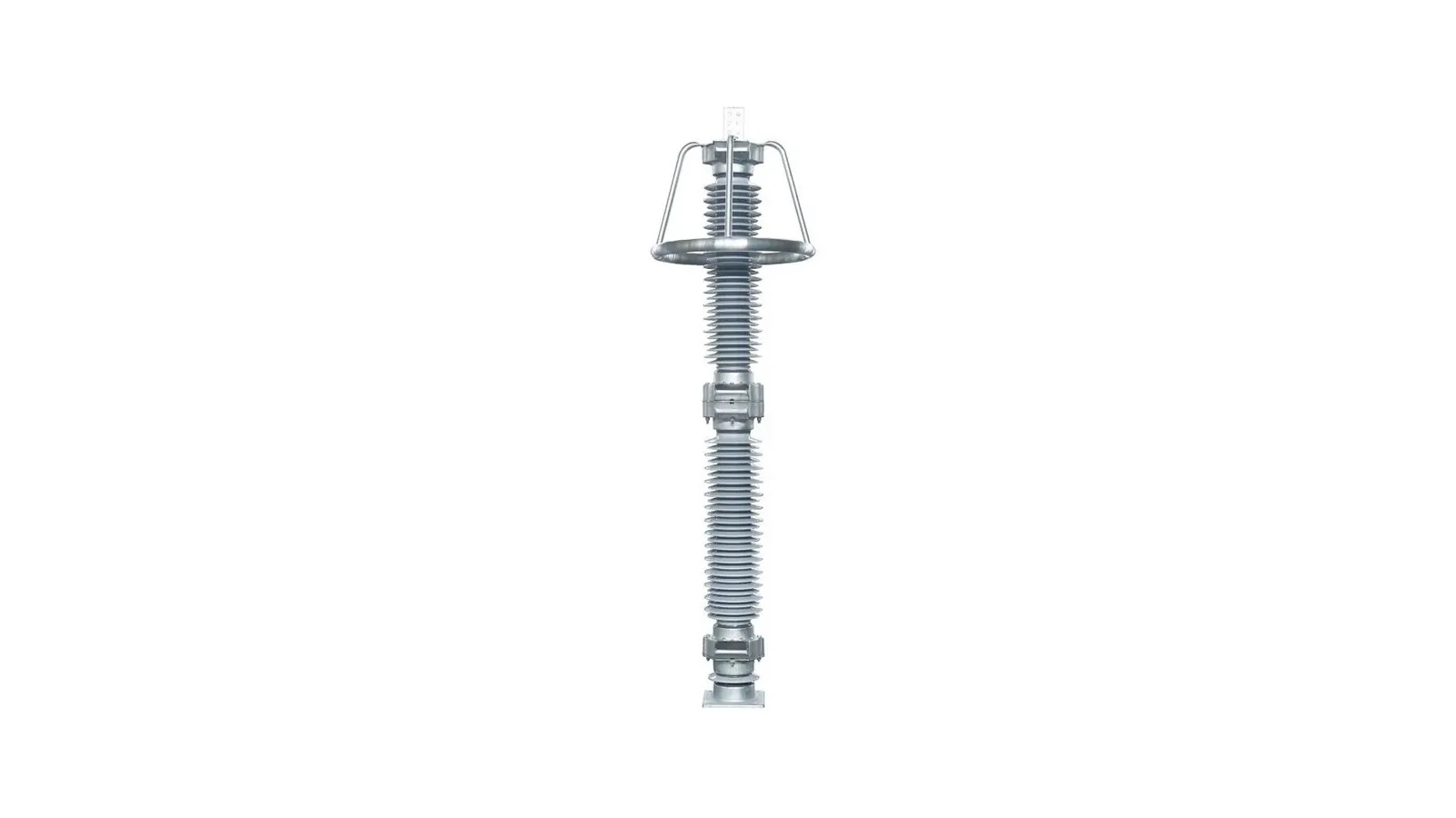 Station type surge arrester product on clean white background